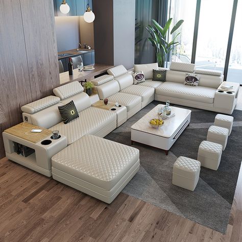 SELENA MODERN MODULAR TUFTED COUCH – Jubilee Furniture Tufted Sectional, Pillow Covers Pattern, Large Sectional, Contemporary Living Spaces, Modern Sectional, Sofa Living, Leather Sectional, Modular Design, Unique Spaces