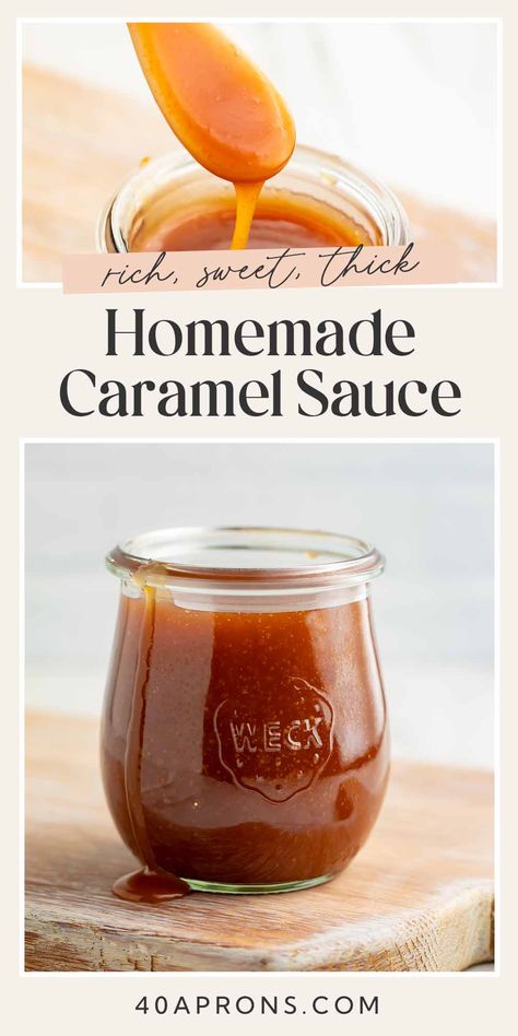 Easy Homemade Caramel Sauce Easy Homemade Caramel Sauce, Easy Homemade Caramel, Cream Filling Recipe, Easy Pudding, Brown Candy, Ice Cream Sauce, Caramel Sauce Recipe, 4 Ingredient Recipes, Baking Cookbooks