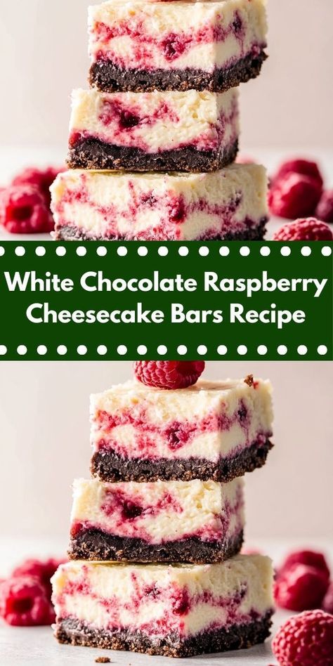 Looking for a delightful dessert that impresses? Our White Chocolate Raspberry Cheesecake Bars Recipe combines creamy cheesecake with vibrant raspberry flavor. It’s an easy dessert idea perfect for family gatherings or special occasions. White Chocolate Raspberry Desserts, Raspberry Cheesecake Bars, White Chocolate Raspberry Cheesecake, Chocolate Raspberry Cheesecake, White Chocolate Cheesecake, Cheesecake Bar Recipes, Fruity Desserts, White Chocolate Raspberry, Raspberry Cheesecake