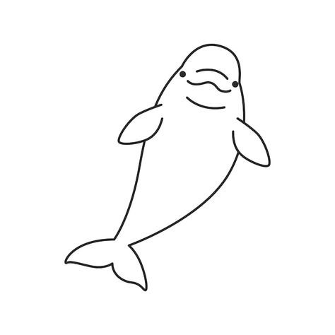 Vector beluga whale line icon cute carto... | Premium Vector #Freepik #vector #blue #fun #ocean #water Cute Beluga Whale Drawing, Beluga Drawing, Beluga Tattoo, Beluga Whale Drawing, Beluga Whale Tattoo, Beluga Whale Art, Loren Core, Whale Sketch, Kindergarten Logo