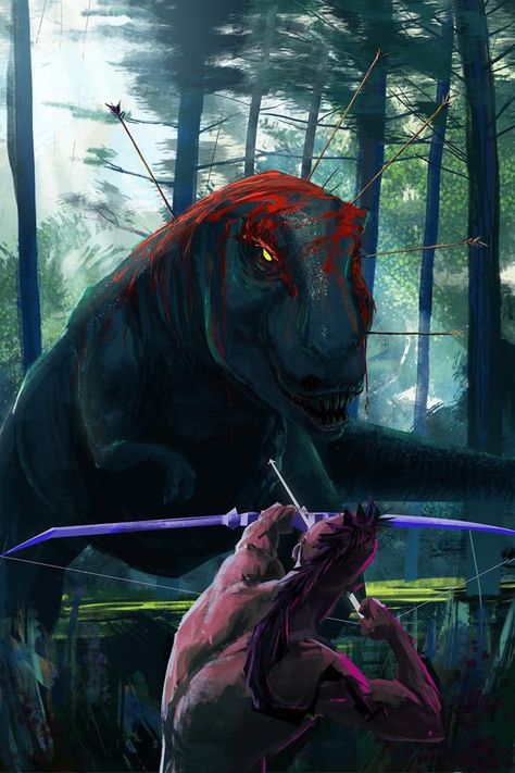 Turok: Dinosaur Hunter - Alejandro Segura Dinosaur Hunter, Jurassic World Dinosaurs, Ark Survival Evolved, Paleo Art, Extinct Animals, Jurassic Park World, Dinosaur Art, Pulp Art, Prehistoric Creatures