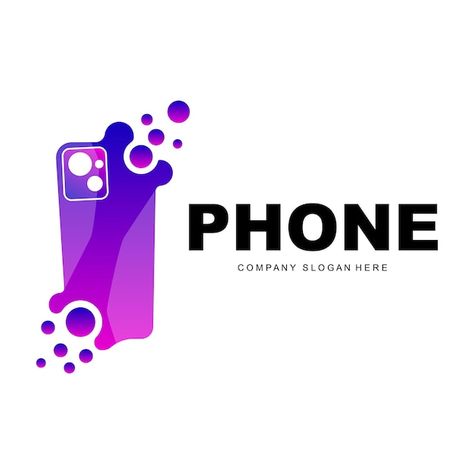 Smartphone logo communication electronic... | Premium Vector #Freepik #vector #phone #mobile #phone-illustration #mobile-illustration Logo Communication, Mobile Illustration, Phone Illustration, Phone Logo, Brand Symbols, Modern Phone, Pin Logo, Company Slogans, Human Services