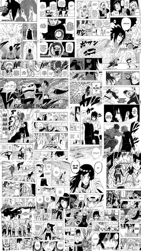 Naruto Collage Wallpaper, Anime Wallpapers Manga, Wallpaper Comic, Manga Collage, Comic Naruto, Background Anime, Artwork Wallpaper, Japanese Poster Design, Itachi Uchiha Art