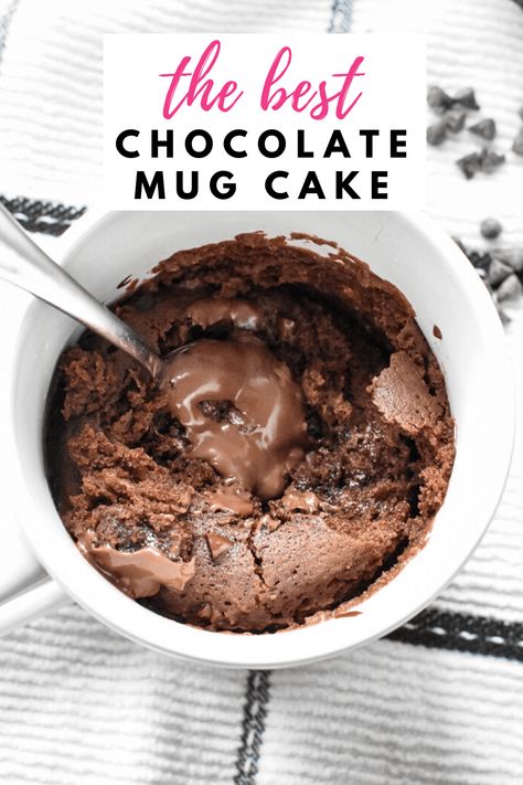 One Minute Chocolate Mug Cake, Choc Mug Cake Easy, Homemade Chocolate Mug Cake, Chocolate Mug Cake With Egg, Chocolate Pudding Mug Cake, Dark Chocolate Mug Cake, Chocolate Mug Cake No Milk, Nutella Mug Cake Microwave No Egg, No Egg Mug Cake Microwave