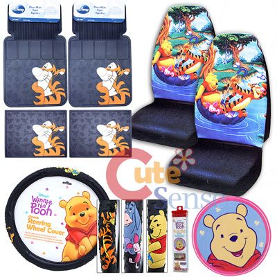 Winnie The Pooh Friends Car Seat Covers Accessories Tigger Floor Mat 8PC Set Purple Seat Covers, Winnie The Pooh Bedding, Pooh Decor, Poo Bear, Winnie The Pooh Decor, Suv Seat Covers, Pooh Pictures, Baby Piglets, Winnie The Pooh Honey