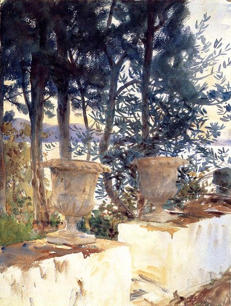 John Singer Sargent - Watercolor Master John Singer Sargent Watercolors, John Sargent, John Everett Millais, Childe Hassam, Living In London, John Singer Sargent, Pierre Auguste Renoir, The Terrace, Oil Painting Reproductions