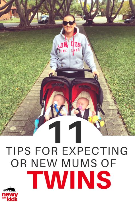 Expecting or raising twins? As a mum of twins, Leanne is very knowledgeable about parenting twins and has compiled 11 tips to help other mums cope with raising twins. #twins #parenting #multiplebirths Twin Mum, Multiple Births, Raising Twins, Parenting Articles, Twin Pregnancy, Child Development, Baby Sleep, Newcastle, Parenting Hacks