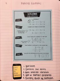 Mrs. Newell's Math: Algebra 1: Solving Equations and Inequalities with Variables on Both Sides Foldable Equations Notes, Equations And Inequalities, Solving Inequalities, Solving Linear Equations, Teaching Algebra, Maths Algebra, Math Notes, Solving Equations, Secondary Math