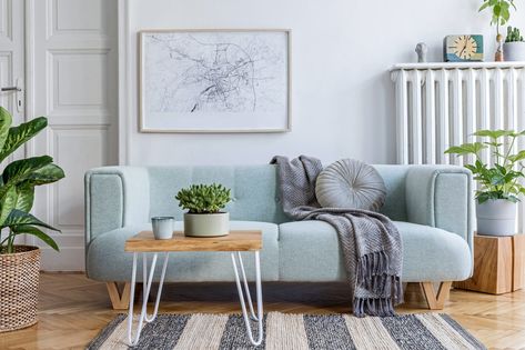 Scandinavian Interior Living Room, Types Of Couches, Microfiber Couch, Over The Couch, Clean Couch, Couch Fabric, Living Room Scandinavian, Cleaning Wood, Scandinavian Living