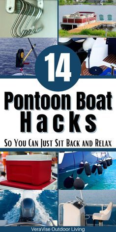 Pontoon Boat Hacks, Boat Organization Ideas, Boat Hacks, Pontoon Boat Party, Best Pontoon Boats, Boat Organization, Boat Canopy, Boat Upgrades, Pontoon Seats