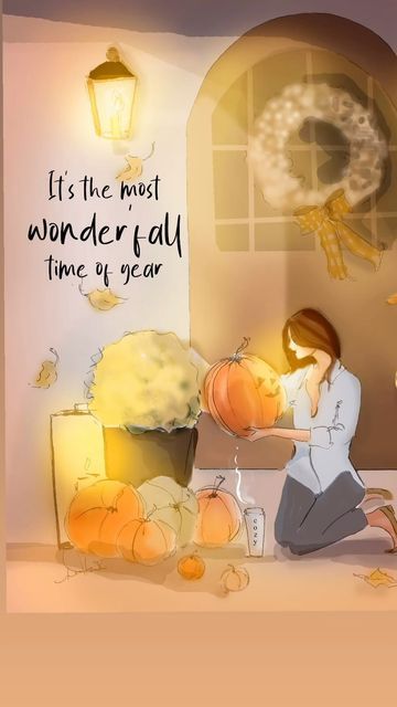 Thanks Cards, Autumn Illustrations, Heather Stillufsen Quotes, Autumn Artwork, Heather Stillufsen, Cute Autumn, Rose Hill, Autumn Illustration, Autumn Scenes