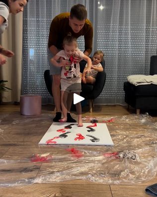 3.3M views · 3.2K reactions | Cute DIY family art idea | This is such a cute idea for a families 🥰 👣 | By Tyla | This art activity idea is perfect for families. Just paint the soles of each person's feet then have them walk across the canvas. Repeat for everyone on the same canvas. And that's it. It looks so cute and has that personalized touch. Family Painting Ideas Diy Canvas, Family Artwork, Baby Canvas, Family Painting, Art Activity, Christmas Painting, Family Art, Cute Diy, Art Idea