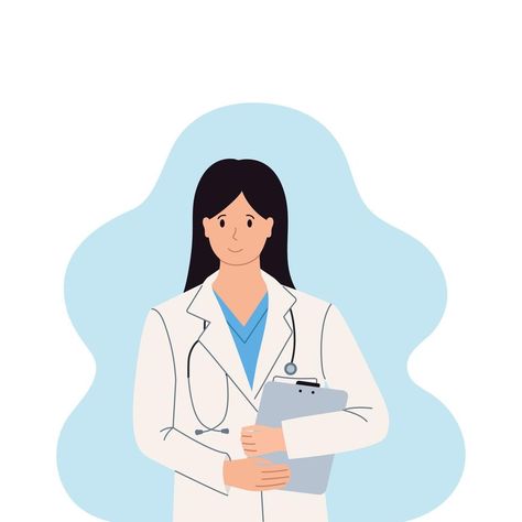 A woman doctor with a tablet and a stethoscope, an image on a blue background. A doctor in a medical uniform. Cartoon style. Family doctor. Medical worker, paramedic. Woman Doctor, Family Doctor, Family Doctors, Female Doctor, Medical Uniforms, Logo Banners, Cityscape Photos, Cartoon Images, Paramedic