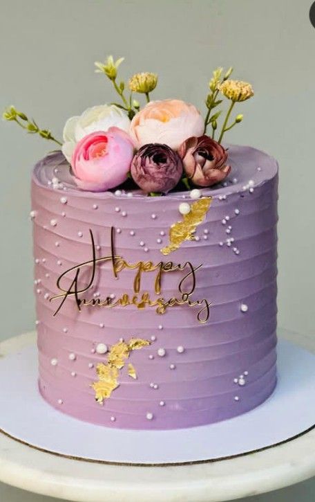 Simple Anniversary Cakes, 25th Wedding Anniversary Cakes, Comunion Cake, 25 Anniversary Cake, Anniversary Cake Designs, Professional Cake Decorating, Small Birthday Cakes, 25th Birthday Cakes, Girls Cake