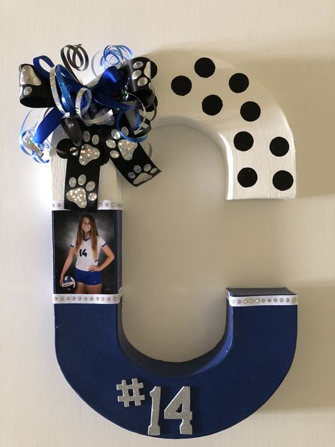 Drill Team Locker Decorations, Softball Diy Crafts, Senior Night Gift Ideas Dance Team, Senior Night Gift Ideas Cheer, Volleyball Banquet Gifts, Volleyball Party Ideas Decorations, Volleyball Gifts For Coach, Dance Locker Decorations, Senior Gifts Cheer