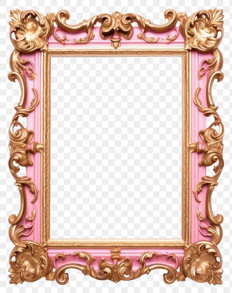 Vintage Gold Framed Art, Rococo Home, Photo Frame Png, Gold Frame Png, Ornate Frame Illustration, Collage Supplies, Rococo Frame, Fancy Frames, Gold Frame Transparent Background