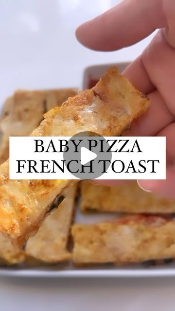 The Weaning GP on Instagram: "🇮🇹 BABY PIZZA FRENCH TOAST 🇫🇷   A perfect lunch and fabulous way to add some iron-rich protein to your pizza!   🌟 Ingredients ▫️2 slices of bread (we used 50:50) ▫️2 tbsp pizza sauce (or 1 tbsp tomato purée diluted with 1 tbsp water) ▫️Pinch of mixed herbs  ▫️Handful of grated mozarella  ▫️Chopped spinach or toppings of choice  ▫️1 egg ▫️30mls milk of choice  🌟 Recipe ▫️Remove crusts from 2 x slices of bread ▫️Add pizza sauce, herbs & toppings  ▫️Roll & slice in to 4 fingers ▫️Meanwhile, whisk egg & milk together ▫️Dip sandwich fingers into egg mixture ▫️Fry in olive oil until both sides are cooked   💫 Serve with extra cooked pizza sauce for toddlers  👶🏽 Suitable 9m+ - melted cheese can present a choking hazard so ensure baby has developed necessary c Toast Bread Recipe, Baby Pizza, 4 Fingers, Pizza Ingredients, Iron Rich, Perfect Lunch, Chopped Spinach, Egg Whisk, Instagram Baby