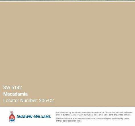 Macadamia Paint Sherwin Williams, Macadamia Sherwin Williams, Sherwin Williams Macadamia, Colors For Home, Wall Colours, Interior Colors, Sherwin Williams Colors, Color Chip, House Paint