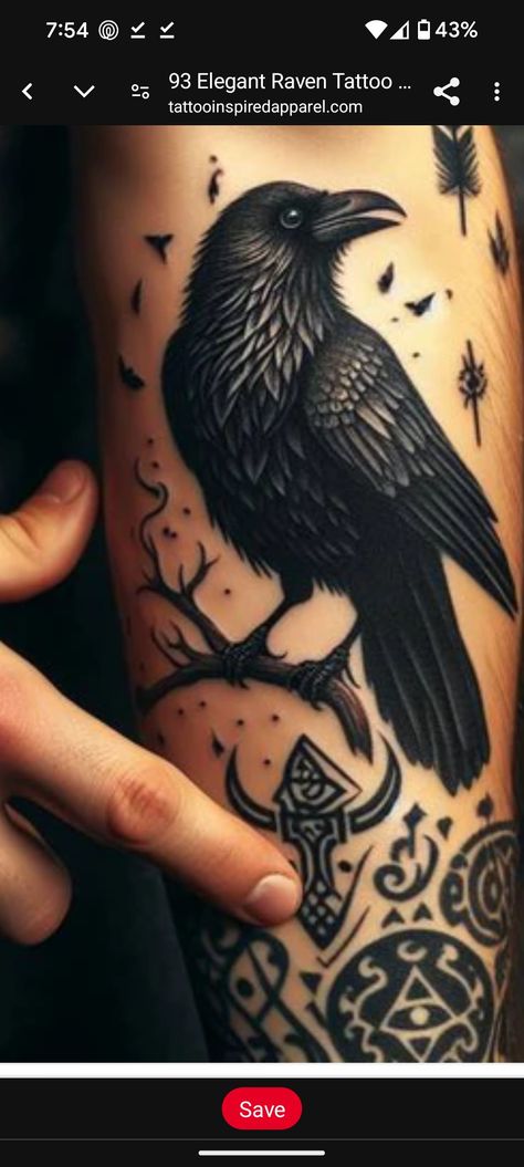 Crow And Moon Tattoo, Crow Tattoo For Women, Viking Raven Tattoo Ideas, Small Raven Tattoo, Large Cover Up Tattoos For Women, Crow Tattoos For Women, Dark Tattoo Cover Up Ideas For Women, Black Raven Tattoo, Raven Tattoo Feminine