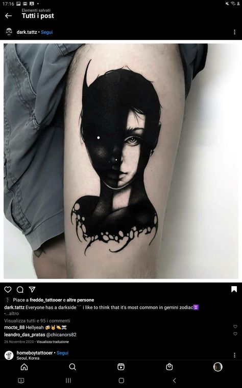 Shadow Person Tattoo, Dark Side Tattoo Design, Dark Tatoos Ideas, Dark Cover Up Tattoos, Dark Style Tattoo, Tattoo Designs Inspiration, Scary Tattoo Ideas, Darkside Tattoo, Shadow Tattoo