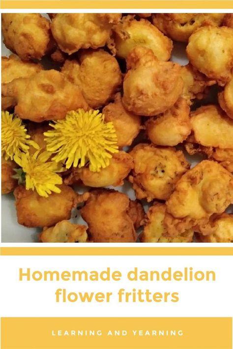 Homemade Dandelion Flower Fritters Dandelion Foraging, Preparedness Ideas, Witch Recipes, Edible Flowers Recipes, Wild Food Foraging, Dandelion Flowers, Foraging Recipes, Foraged Food, Medicinal Herb