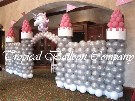 Castle Balloons, Balloon Castle, Balloon Board, Balloon Character, Balloon Displays, Balloon Walls, Princess Balloons, Balloons Galore, Princess Theme Birthday