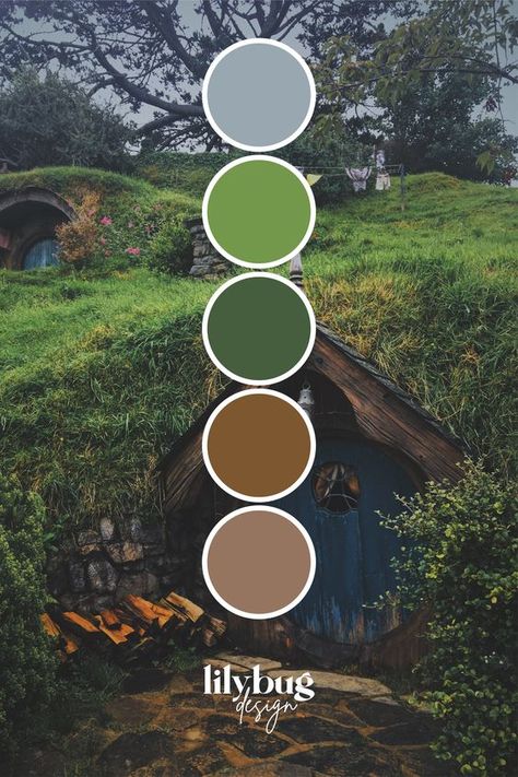 Hobbit Core Bedroom, The Hobbit Color Palette, Hobbit Colour Palette, Color Palette Lotr, Lotr Colour Palette, Hobbit Core Decor, Hobbit Baby Room, Hobbit Interior Design, Hobbit Color Palette