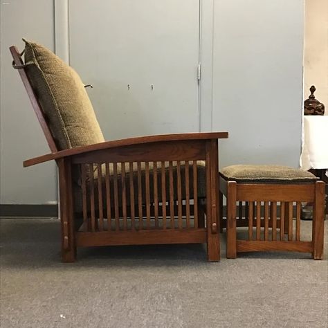 Mission furniture is built to last and we LOVE this style! 2pc Modern Mission Thomasville Medium-Stained Solid Oak Moriss Recliner & Ottoman w/ Green Uphosltery (Ott: 22”W x 18”D x 16:H) (Cha: 35”W x 37”D x 41”H) Item Number: 15278-9 $795 Love it? Don’t miss out! You can purchase this item on our website (link in bio). Pro Tip: use the Item Number listed above to search for this exact product. Or come by our store location anytime at 401 Elmira Road! We always love to see you 💖 • • • #... Mission Style Couch, Modern Mission Style, Thrift Shop Finds, Mission Furniture, Love The Earth, Pro Tip, Reduce Reuse, Mission Style, Shop Small Business