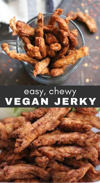 Vegetarian Jerky Recipes, Vegan Tvp Recipes, Soy Chunks Recipes, Vegan Jerky Recipe, Tofu Jerky, Soy Curls Recipes, Vegan Jerky, Jerky Recipe, Smoothies Vegan