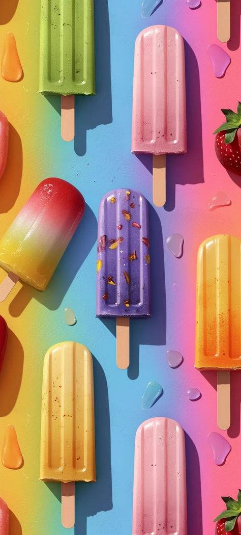 Popsicle Background, Popsicle Aesthetic, Popsicle Wallpaper, Hello Barbie, Popsicle Art, Galaxy Wallpapers, Simplistic Wallpaper, Ice Cream Pops, Ice Cream Stick