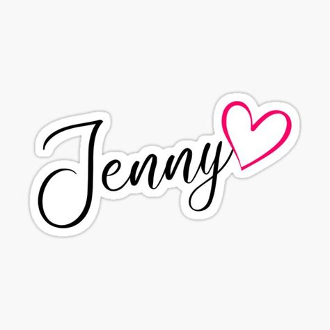 Tanishka Name Wallpaper, Jenny Tattoo Name, Jenny Name Wallpaper, Tina Name Wallpaper, Jenny Name, Calligraphy Stickers, Jennifer Name, Pink Heart Sticker, J Alphabet