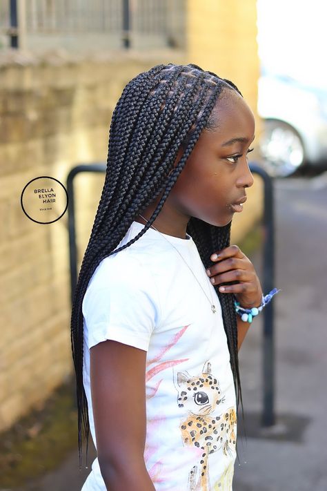 Hair Styles For 11 Year Girl, Middle School Hairstyles Black, Pre Teen Hairstyles Black, Girls Back To School Hairstyles, Braids For Girls, Girls Braided Hairstyles Kids, Black Hair Protective Styles, Kid Braids, Kids Natural Hair