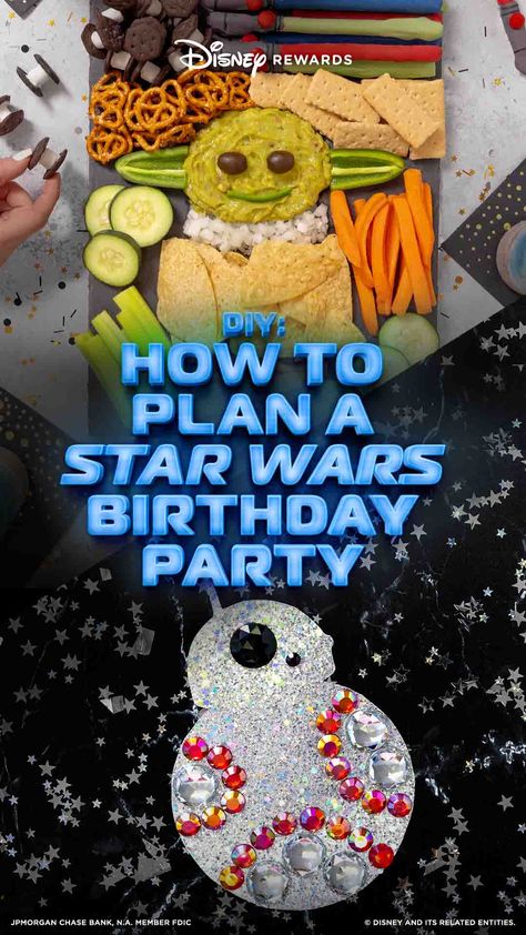 Planning a Star Wars birthday party? Discover DIY crafts such as Stormtrooper party favor bags, Star Wars-themed snacks, and building your own droid. Diy Star Wars Birthday, Stormtrooper Party, Star Wars Birthday Party Ideas, Disney Visa Card, Diy Star Wars, Themed Snacks, Star Wars Theme Party, Diy Star, Credit Card Design