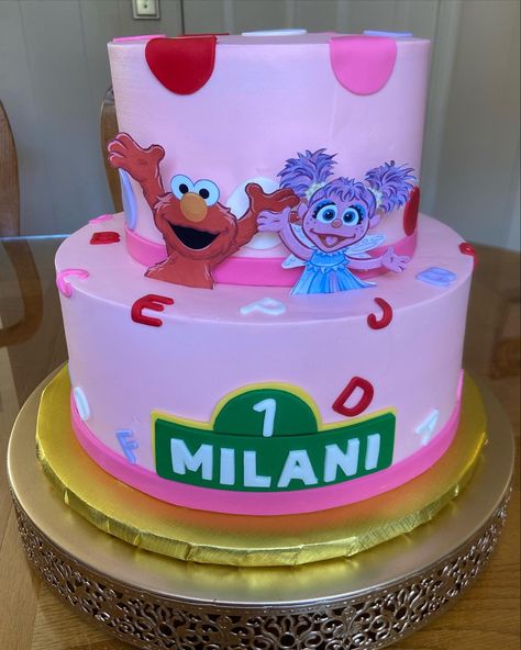 Elmo And Abby Cadabby Cake, Abby Cadabby Birthday Cake, Abby Sesame Street, Abby Cadabby Cake, Sesame Street Birthday Cake, Sesame Street Birthday Cakes, Second Birthday Cakes, Sesame Street Cake, Elmo Birthday Party