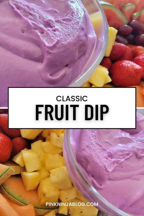 3 ingredients and ready in 5 minutes, grab our Classic Fruit Dip #recipe just in time for #Easter and spring gatherings! #Fruit #FruitDip #Classic #MomsRecipe #Marshmallow #Holidays #Party #EasyRecipes #FamilyFavorite #Delicious #Yum Purple Snack Board, Purple Appetizers, Purple Food Ideas Snacks, Purple Foods For Color Party, Purple Snacks For Party, Purple Foods For Party, Purple Snacks, Purple Party Foods, Cookie Dippers