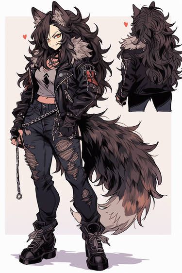 Wolf Person Character Design, Fenrir Human Form, Anime Werewolf Female, Werewolf Woman Art, Human With Wolf Ears, Wolf Human Hybrid Oc Female, Anime Wolf Female Human, Female Werewolf Oc, Werewolf Girl Oc