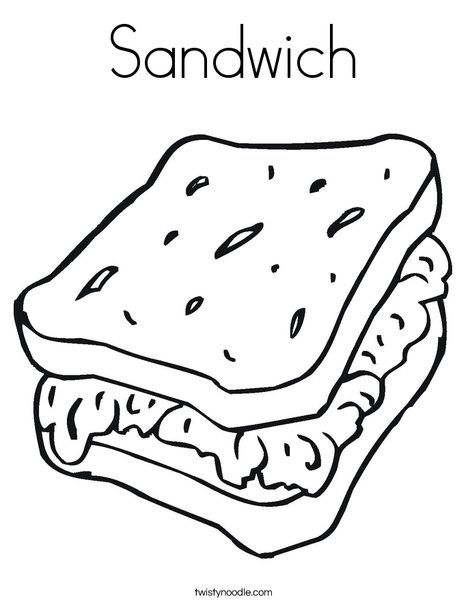 Sandwich Coloring Page, Coloring Page Template Printing Printable Food Coloring Pages for Kids, Sandwich Sandwich Drawing, Book Care, Twisty Noodle, Food Coloring Pages, Shapes Preschool, Spring Coloring Pages, Lord's Prayer, Dog Coloring Page, Animal Crafts For Kids