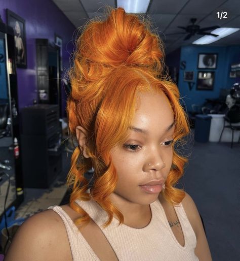 Color Human Hair Wigs, Burnt Orange Hair, Ginger Wig, Ginger Color, Classy Hairstyles, Birthday Hairstyles, Wig Install, Birthday Hair, Hair Color For Women