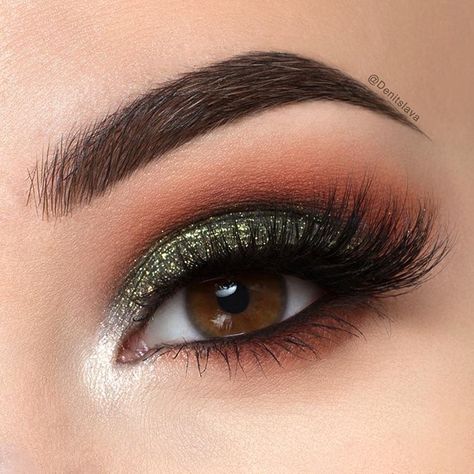 Vintage Brown Eye Makeup, Eyeshadow For Brown Hooded Eyes, Green Make Up Looks Brown Eyes, Machiaj Smokey Eyes, Green Brown Eyes, Green Makeup, Pinterest Makeup, Beautiful Eye Makeup, Makijaż Smokey Eye