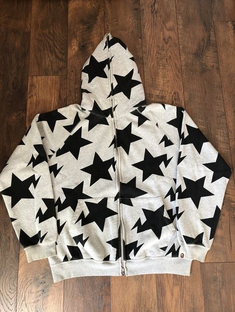 Bape Star Hoodie, Bape Star, Star Hoodie, Jogging Suits, Custom Sportswear, Chill Fits, Outfits Y2k, Y2k Clothes, Jeans Diy