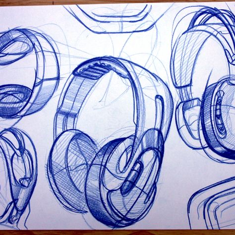 Headphone Sketch, Banksy Stencil, Conceptual Drawing, Object Drawing, Industrial Design Sketch, Id Design, Sketch A Day, Sketch Markers, Sketch Inspiration