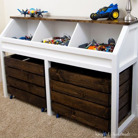 Rustic Toys, Toy Storage Units, Toy Storage Ideas, Kids Toy Boxes, Diy Toy Storage, Toy Storage Bins, Kids Toy Organization, Diy Rustic Decor, Diy Kids Toys