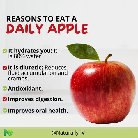 Did you know that eating an apple a day can be your best habit? 😋🍏 This delicious fruit not only refreshes you, but is also loaded with essential nutrients.  It helps you keep your heart healthy, strengthens your defenses and even improves your memory. 🤩  It's like a little natural miracle! 👌  Next time you reach for a snack, choose an apple and give your body that boost of energy and well-being that it deserves. 🌟💚  Follow us for more Tips! #health #natural #tips #apple #03oct Apple Benefits Health, Healthy Food Grocery List, Health Benefits Of Apples, Benefits Of Apples, Apple Benefits, Low Cholesterol Diet, Nature Food, Food Health Benefits, Info Board