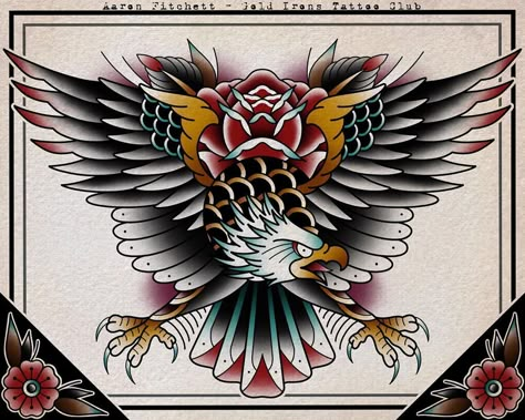 Chest American Traditional Tattoo, American Traditional Chest Piece, Eagle Chest Tattoo Men Traditional, Big Traditional Tattoo, American Traditional Eagle Chest Tattoo, Traditional Eagle Chest Tattoo, Traditional Eagle Back Tattoo, Vintage Eagle Tattoo Flash, Traditional Owl Tattoos