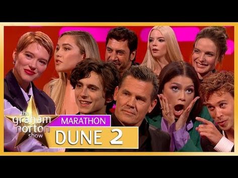 The Ultimate Dune 2 Marathon | The Graham Norton Show - YouTube The Graham Norton Show, Graham Norton Show, Graham Norton, Rebecca Ferguson, Austin Butler, Florence Pugh, Timothee Chalamet, The Cast, Florence