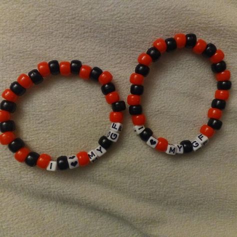 Look what I just found on Depop 👀 Kandi Bracelets For Couples, Matching Kandi Bracelets, Bracelets Couple, Love My Girlfriend, Kandi Kid, Kandi Bracelets, I Love My Girlfriend, Couple Bracelets, My Girlfriend