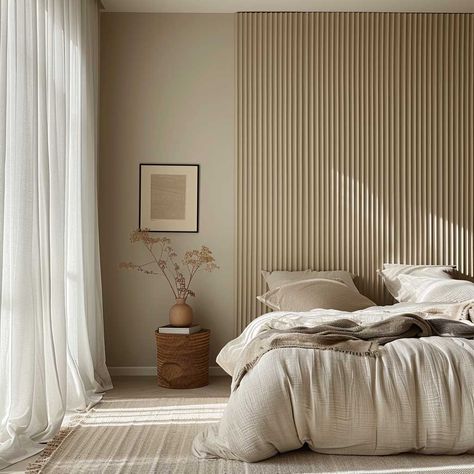 How Fluted Panel Wall Design is Redefining Contemporary Spaces • 333+ Art Images Fluted Wall Bedroom, Fluted Bedroom Wall, Fluted Wall Bedroom Ideas, Bedroom Fluted Wall, Fluted Wall Panel Bedroom, Fluted Wall Panel Living Rooms, Fluted Wall Panel Bedroom Design, Fluted Panel Wall, Panel Wall Design