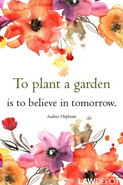 To Plant A Garden Is To Believe In Tomorrow, To Plant A Garden Is To Believe Quote, To Plant A Garden Is To Believe, Commonplace Journal, School Motivation Quotes, Sacred Garden, Plant A Garden, Thought For Today, Grow Plants