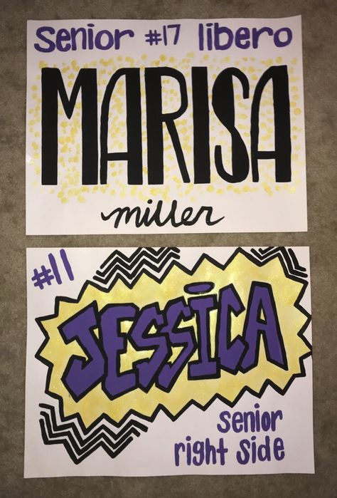 Senior Parade Posters, Senior Vb Posters, Ideas For Volleyball Posters, Volleyball Name Poster Ideas, Volley Ball Senior Night Posters, Senior Parade Poster Ideas, Cute Volleyball Posters For Players, Senior Night Lacrosse Poster Ideas, Volleyball Senior Night Ideas Posters