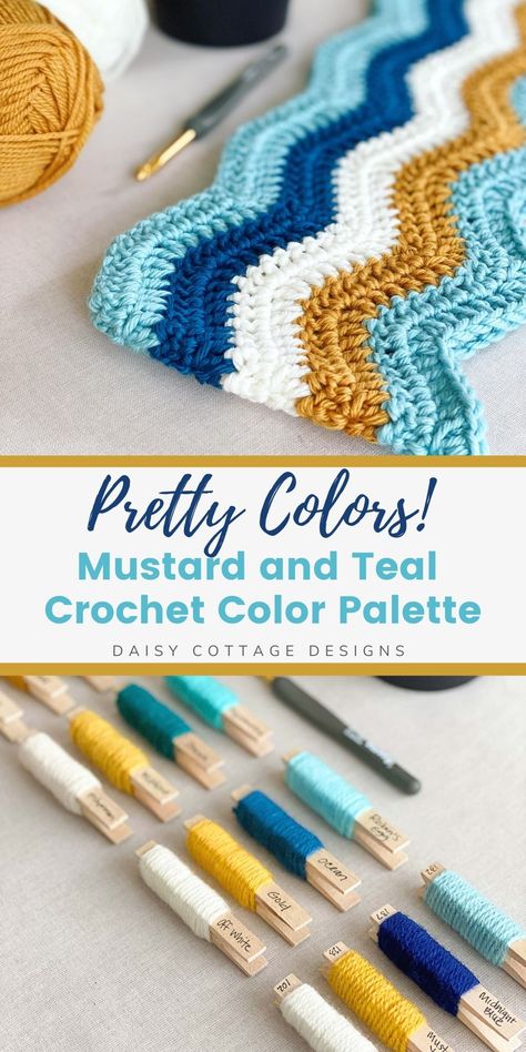 Use this crochet color combination to pick the colors for your next crochet blanket. They're the perfect baby boy crochet blanket colors! #babyboycrochet #crohetblanketcolors #colorcombination Cute Color Combinations For Crochet, Color Combination For Crochet, Color Combos For Crochet, Crochet Blanket For Baby Boy, Crochet Blanket Color Ideas, Crochet Blanket For Boys, Crochet Colour Combinations, Crochet Color Combos, Crochet Blanket Baby Boy